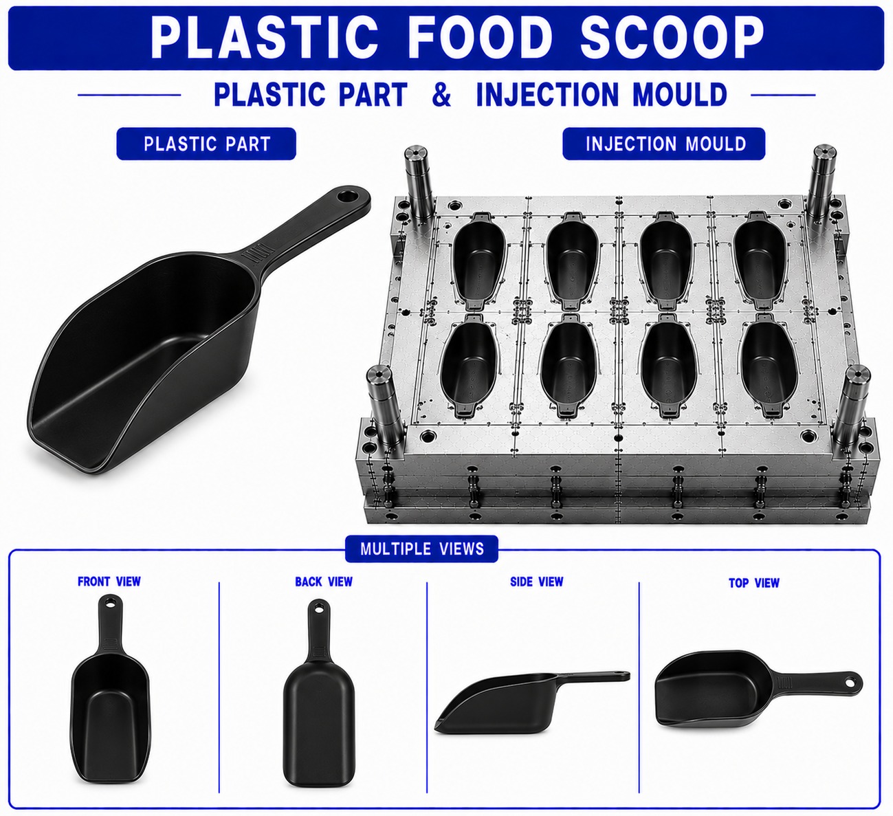 Plastic Food Scoop Mould and Moulding Service